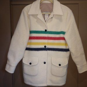 Hudsons Bay 4 Point Strip Blanket Coat